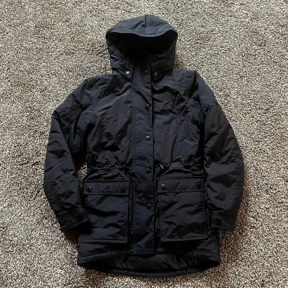 The North Face Jacket Reign on Down Parka Insulated Black Hooded Womens XS